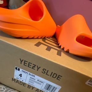 Orange Yeezy slide